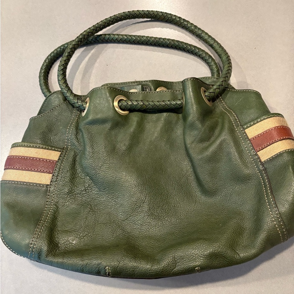Green and Brown Women's Handbag